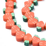 BS0125 Bead Strand Polymer Clay Carrot 9-11x6-8x4mm Approximately 40 Pieces Per Strand