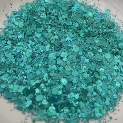Glitter Chunky Holographic 100g Bag Aqua