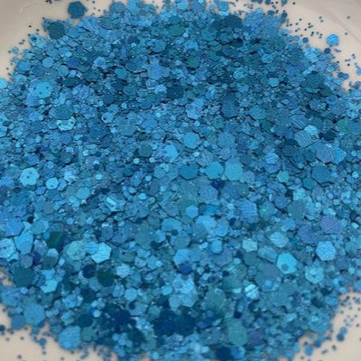 Glitter Chunky Holographic 100g Bag Arctic Blue