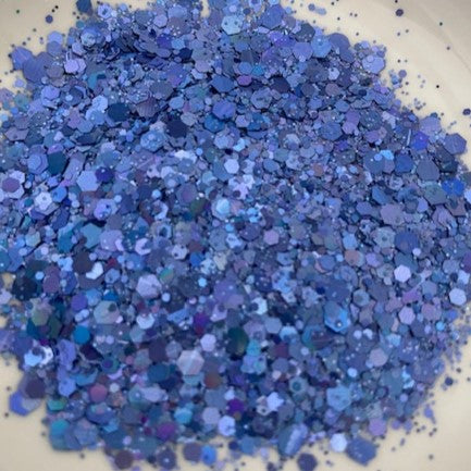Glitter Chunky Holographic 100g Bag Lavender Blue
