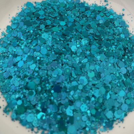 Glitter Chunky Holographic 100g Bag Turquoise