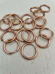 304 Stainless Steel Huggie Earring 16mm Round (2.5mm Thick) Vacuum Plated Rose Golden