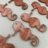 Laser Cut Acrylic - 50mm Seahorse 1 Tag Hole Inward Facing PAIR