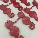 Laser Cut Acrylic - 50mm Seahorse 1 Tag Hole Inward Facing PAIR