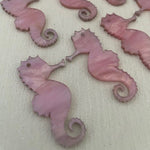 Laser Cut Acrylic - 50mm Seahorse 1 Tag Hole Inward Facing PAIR