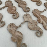 Laser Cut Acrylic - 50mm Seahorse 1 Tag Hole Inward Facing PAIR