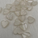 Laser Cut Acrylic Heart Stud 12mm Pair LIMITED STOCK