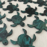 Laser Cut Acrylic - 40mm Turtle 1 Tag Hole PAIR