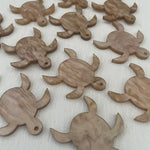 Laser Cut Acrylic - 40mm Turtle 1 Tag Hole PAIR