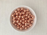 Acrylic Bead CCB Rose Gold Round Various Sizes