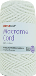 Portacraft Macrame Cord 100% Cotton 2mm 300G Approx. 240 Metres White