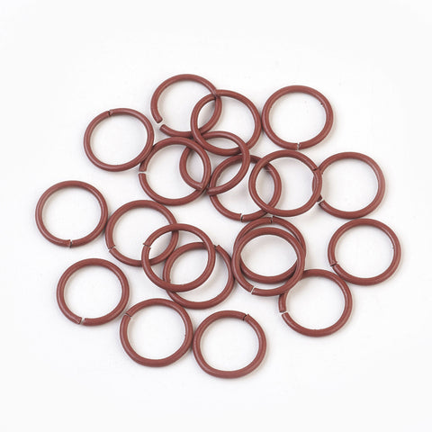 Iron Jump Ring Coloured 10mm Approximately 50 Piece Brown