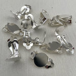 304 Stainless Steel Clip-On Earring 12mm Pad Bright Silver Colour