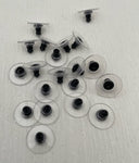 Comfort Plastic Pad 304 Stainless Steel Earring Back 20PC Black Colour Barrel Plated