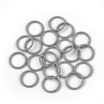 Iron Jump Ring Coloured 10mm Approximately 50 Piece Grey