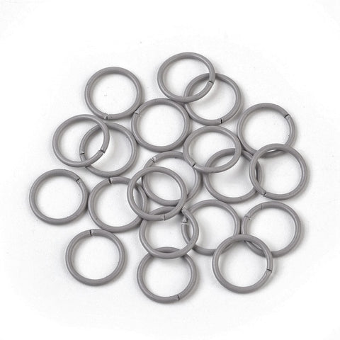 Iron Jump Ring Coloured 10mm Approximately 50 Piece Grey