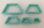 3D Printed Polymer Clay Cutter - Half Hexagon 5 Piece Set
