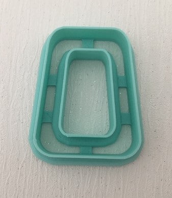 3D Printed Polymer Clay Cutter - Hollow Irregular Rectangle 40mm