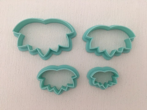 3D Printed Polymer Clay Cutter - Lotus 4 Piece Set