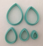 3D Printed Polymer Clay Cutter - Teardrop 5 Piece Set