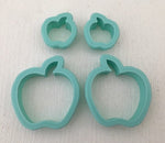 3D Printed Polymer Clay Cutter - Mirrored Apple 4PC Set