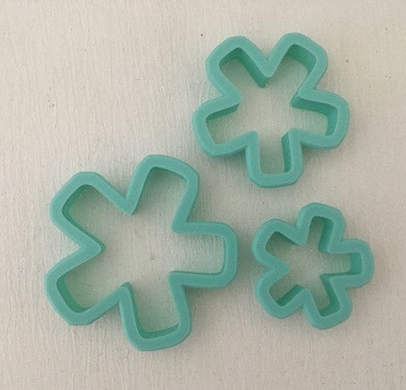 * 3D Printed Polymer Clay Cutter - Asterisk 3 Piece Set