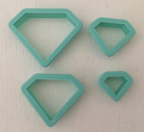 3D Printed Polymer Clay Cutter - Diamond 4 Piece Set