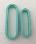 3D Printed Polymer Clay Cutter - Hair Clip Long Oval 2PC