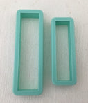 3D Printed Polymer Clay Cutter - Hair Clip Rectangle 2PC