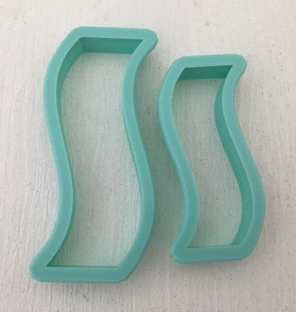 3D Printed Polymer Clay Cutter - Hair Clip Wave 2PC