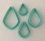 3D Printed Polymer Clay Cutter - Rounded Kite 4 Piece Set