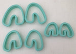 3D Printed Polymer Clay Cutter - Organic U Shape Mirrored 6 Piece Set