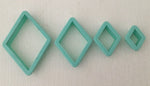 3D Printed Polymer Clay Cutter - Pointed Diamond 4 Piece Set
