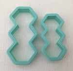 3D Printed Polymer Clay Cutter - Hair Clip Zig Zag 2PC