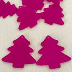 Laser Cut Christmas Acrylic - Tree 40mm 1 Hole PAIR