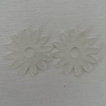 Laser Cut Acrylic - 40mm Daisy Flower Hollow Centre 1 Tag Hole PAIR