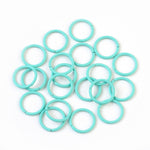 Iron Jump Ring Coloured 10mm Approximately 50 Piece Aqua