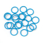 Iron Jump Ring Coloured 10mm Approximately 50 Piece Bright Blue