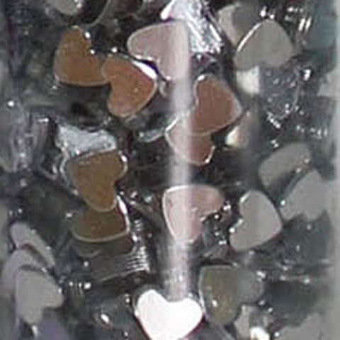 Glitter Tube 15G Hearts Silver Small 88670