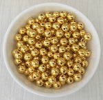 Acrylic Bead CCB Bright Gold 8mm 100 Pieces