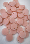 Laser Cut Duo Matte / Gloss Peach Fizz Acrylic Circle 16mm 1 Tag Hole Pair