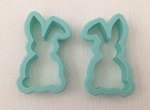 3D Printed Polymer Clay Cutter - Sitting Rabbit Mirrored 2PC