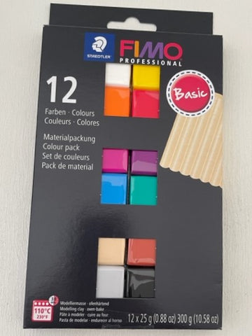 FIMO Professional Polymer Clay 12 x 25G Sample Block Pack