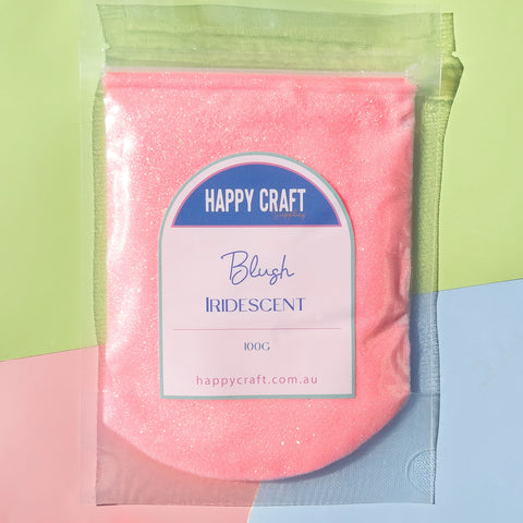 Happy Craft Glitter Fine Iridescent 100g Blush