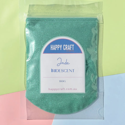 Happy Craft Glitter Fine Iridescent 100g Jade