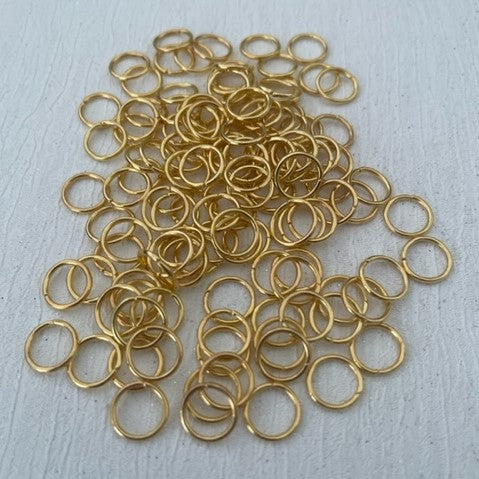 Golden Colour Metal Alloy Jump Ring Approximately 200 Pieces Various Sizes