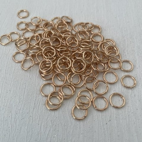 Honey Golden Colour Metal Alloy Jump Ring Approximately 200 Pieces Various Sizes
