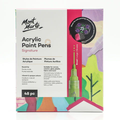 Mont Marte Acrylic Paint Pen Broad Round Tip 48PC Set