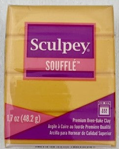 Sculpey Souffle Polymer Clay 48G Block Yellow Ochre
