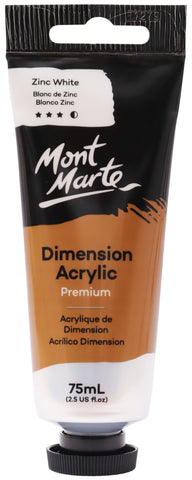 Mont Marte Premium Heavy Body Dimension Acrylic Paint 75ml Zinc White